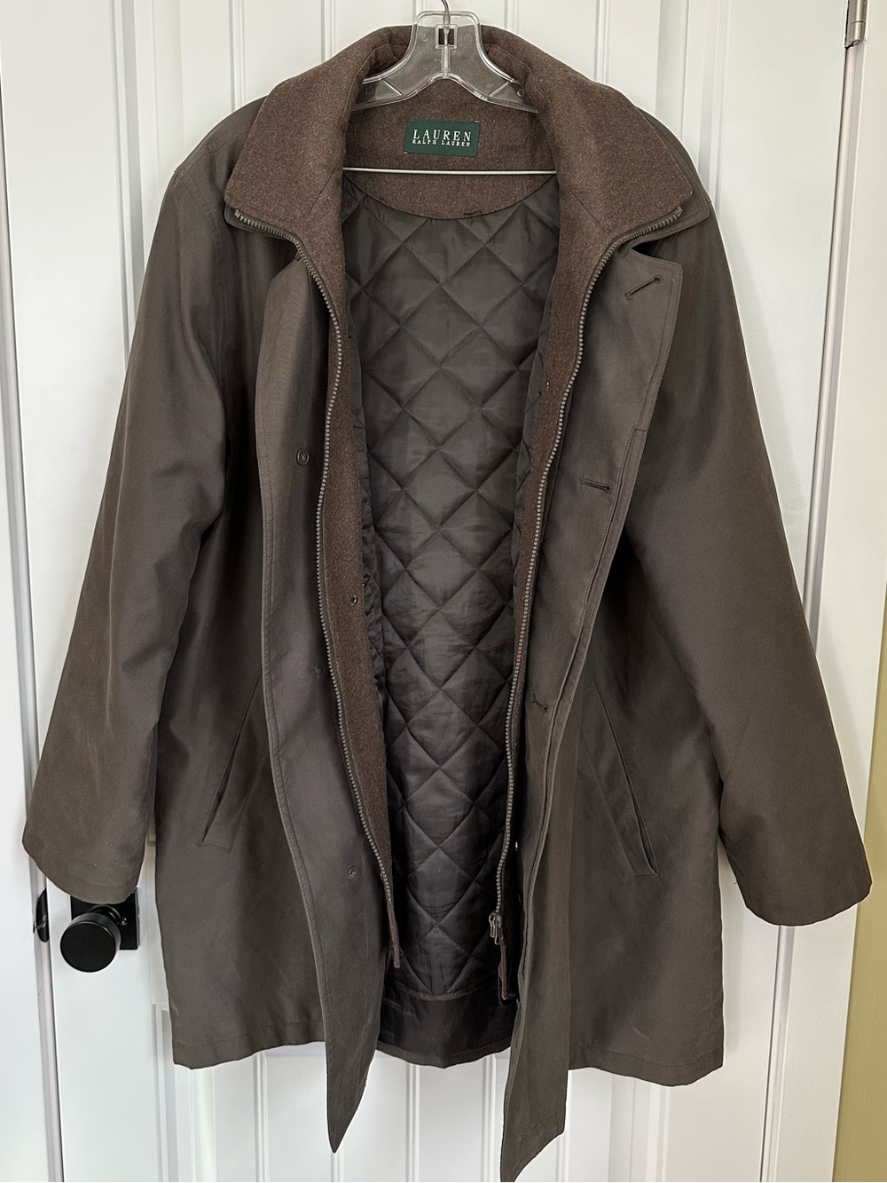 Lauren Ralph Lauren Quilted Lined Coat - Brown Men’s Size 44R